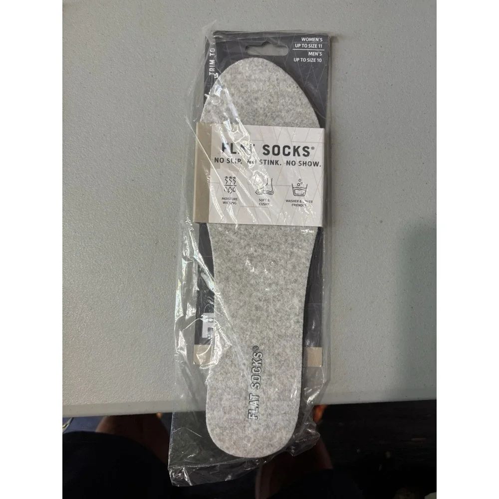 Foot Petals Women's Microwool Flat Socks Shoe Liner 2 Pairs Trim-to-Fit NWT